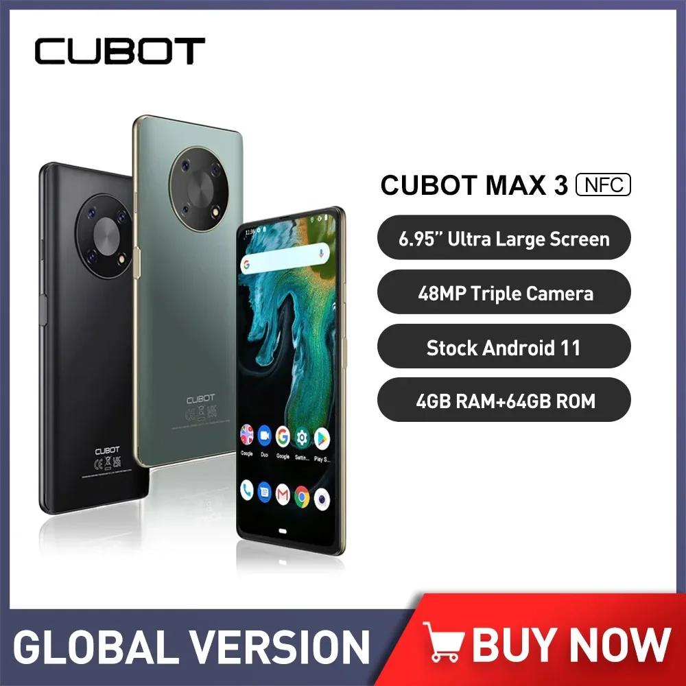 Cubot MAX 3 Ʈ, 6.95 ġ ȵ̵ 11.0, 4GB RAM, 64GB ROM, 5000mAh ͸, 48MP Ʈ ī޶, ޴ NFC